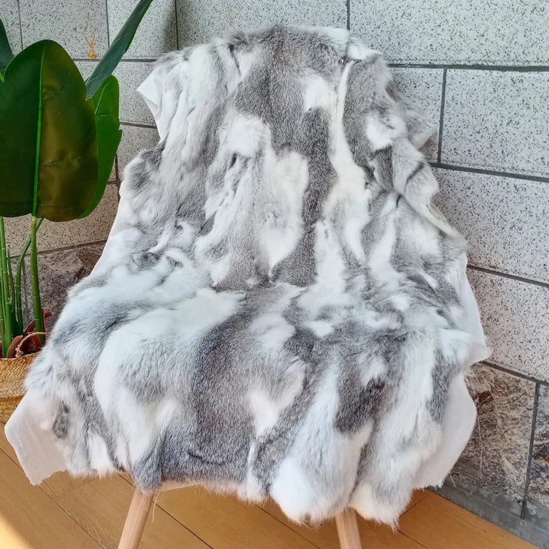 Echtfell Kaninchenfell | Weich & Naturbelassen | 100x50 cm | Handgefertigt