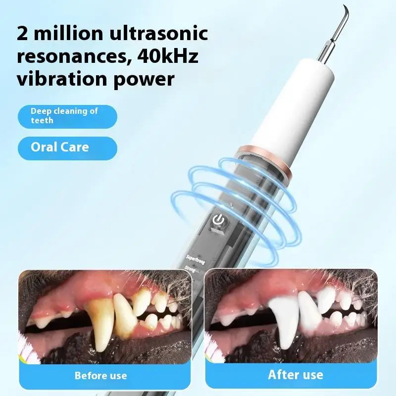 DentoraSonic | Ultraschall-Zahnpflegegerät für Hunde & Katzen | 5-Stufen Zahnsteinentferner | USB-Aufladung