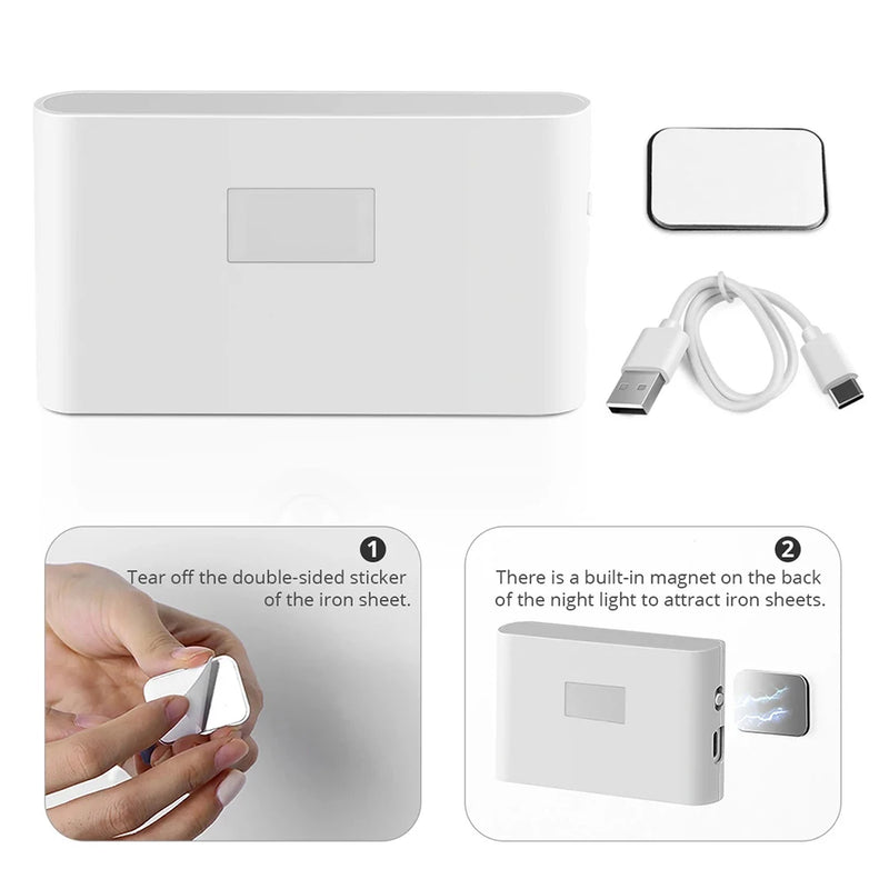 Noira SenseLight LED Nachtlicht mit Bewegungssensor | 3 Modi & Magnetbefestigung | USB-C Ladefunktion | 400mAh Akku