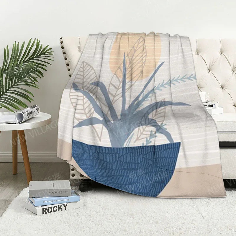 CosyPrint Flauschdecke aus Mikrofaser | Personalisierbar & Kuschelweich | Boho-Design | Für Sofa, Bett & Wohnzimmer