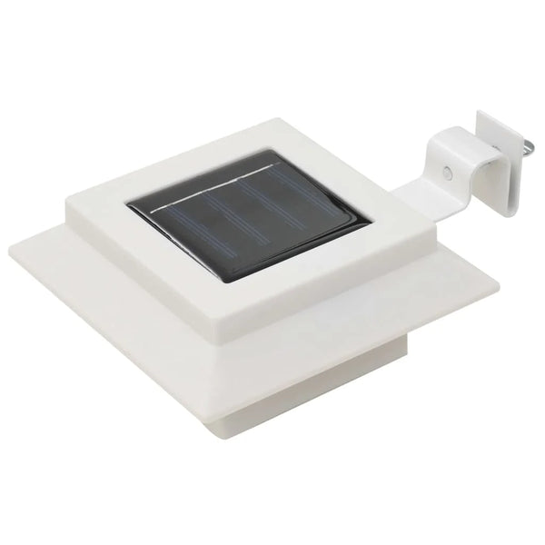 Heliova FenceBright Solar LED Zaunleuchten 6er-Set | Kaltweiß | Mit Halterung & Schrauben | Solarbetrieben & Wetterfest