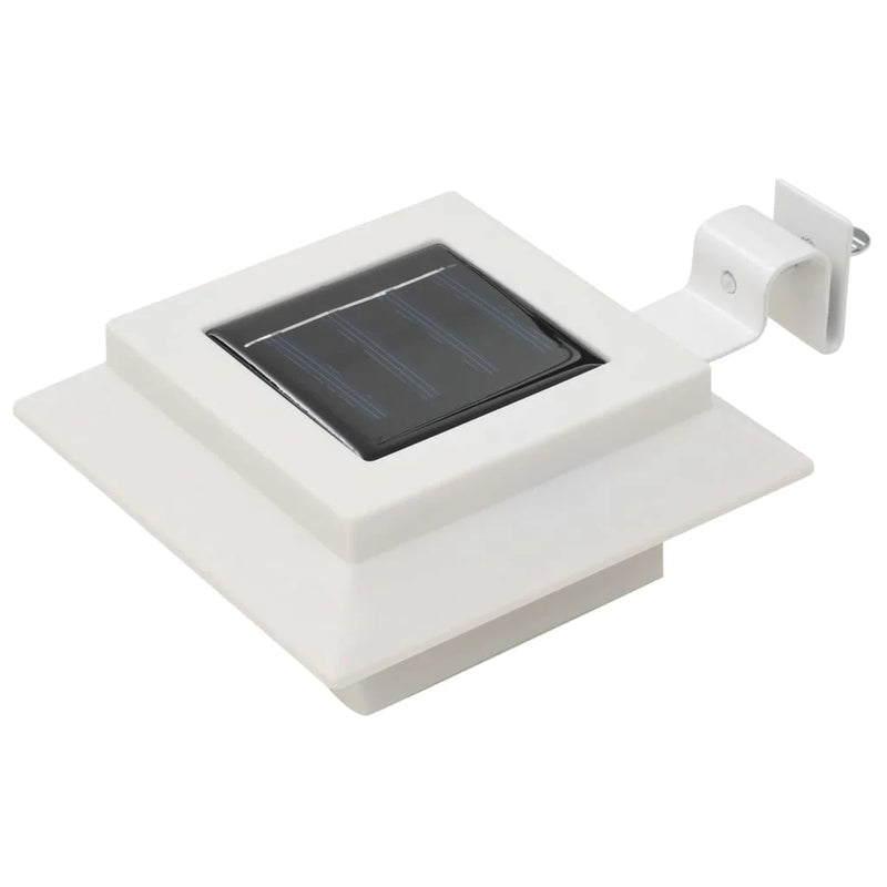 Heliova FenceBright Solar LED Zaunleuchten 6er-Set | Kaltweiß | Mit Halterung & Schrauben | Solarbetrieben & Wetterfest