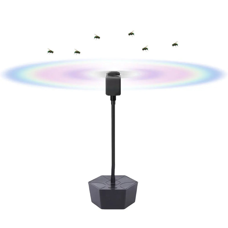 InsectoBreeze Fliegenabwehr Ventilator | Reflektierender Tischlüfter | USB & Batteriebetrieb | Für Picknick & BBQ | 17 × 11 cm
