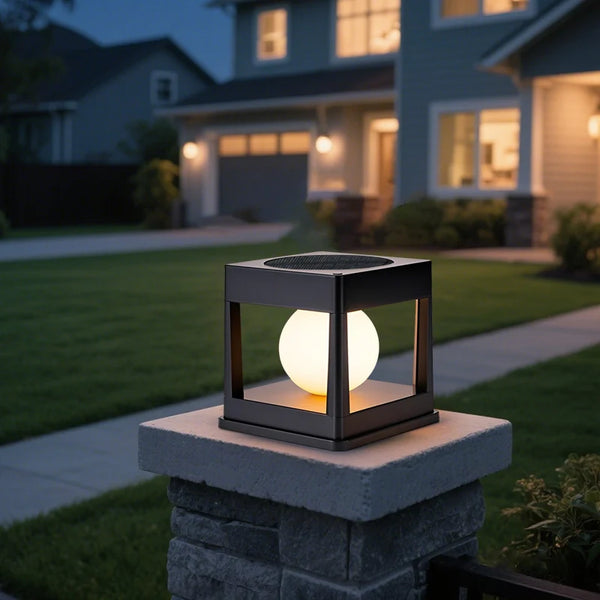 Solar Gartenlaterne LUMOVIA DuoLight | 2 Lichtfarben | IP65 Wasserdicht | Für Boden, Terrasse & Stabmontage | 11,8 x 11,8 x 11,5 cm