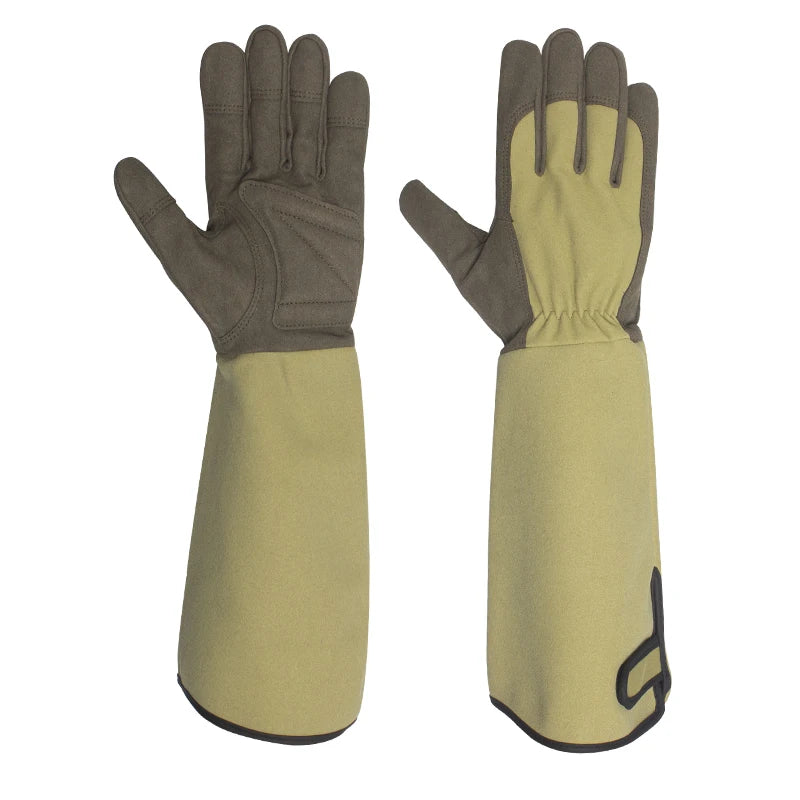 Gartenhandschuhe FLORAHAND | Dornenfest & Atmungsaktiv | Lange Rosenhandschuhe für Damen | 1 Paar