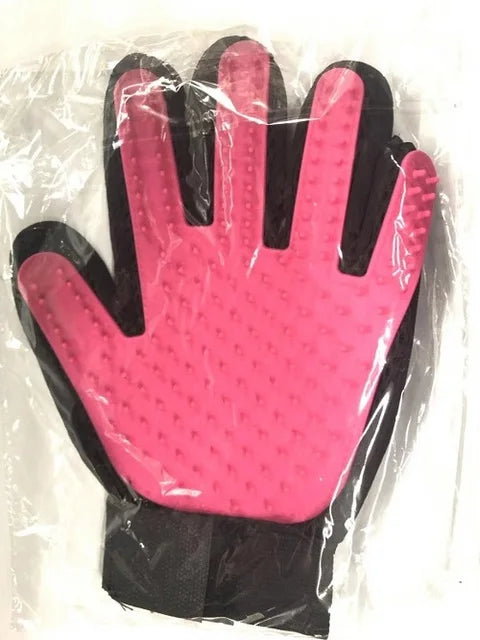 FellGlanz | Katzen- & Hunde-Pflegehandschuh | Selbstreinigende Bürste | 180 Silikon-Noppen | Sanfte Fellpflege & Haarentfernung