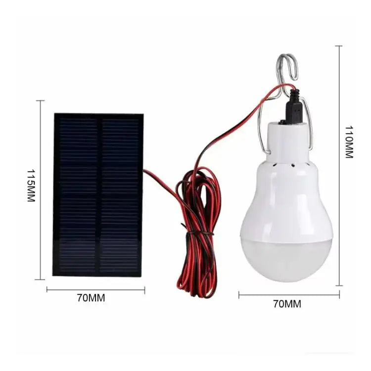Solarlampe Heliora SolarBulb | Wiederaufladbar | Mit Solarpanel & USB | Tragbar & Autark | 130 Lumen