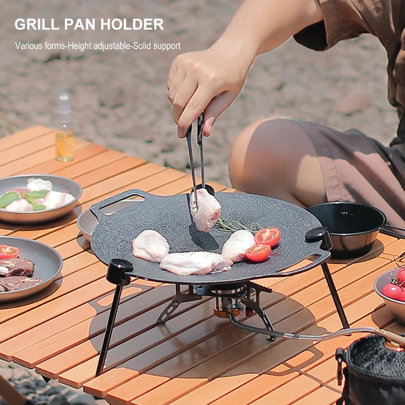 Dreibein-Grillgestell FireTrek TripodFlex | Höhenverstellbar & faltbar | Mit Kette & Tasche | Für Outdoor & Camping | 60 cm Kettenlänge