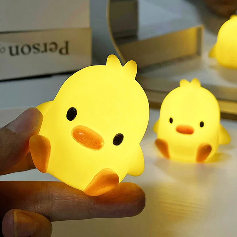 Nachtlicht Kleine Ente | LED Deko Lampe | Emaille | 6x4,5x6 cm