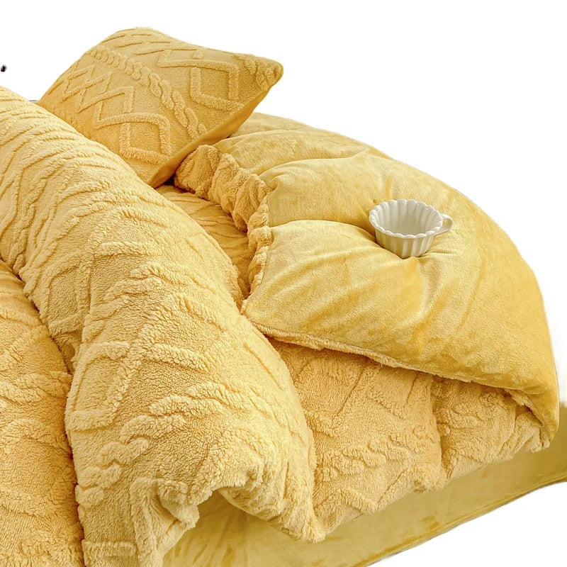 Velvory | Bettbezug aus Milchfleece | Extra Weich & Warm | Uni-Farben | Herbst & Winter | Ohne Kissenbezug