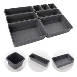 Flexorra Schubladen-Organizer Set | 8-teilig | Verstellbare Fächer | Für Bad, Küche & Schmuck