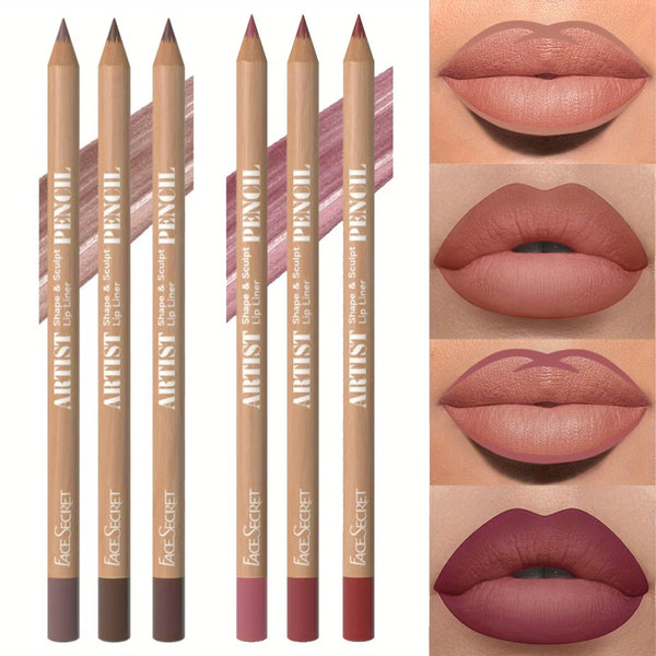 3er-Set Lippenkonturenstift & Lippenstift Velvéra Kiss | Matt & Wasserfest | Langanhaltend | Samt-Finish | Perfekt als Geschenk