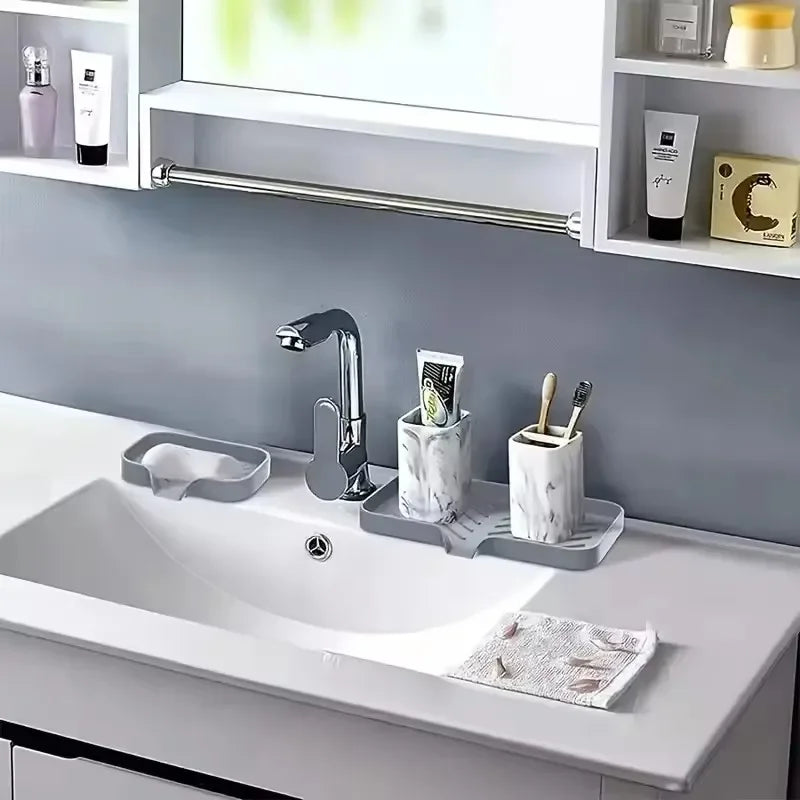 Spülmatte SilikonFlex | 6-in-1 Design | Hitzebeständig & Hygienisch | Für Küche & Bad | Platzsparend & Elegant