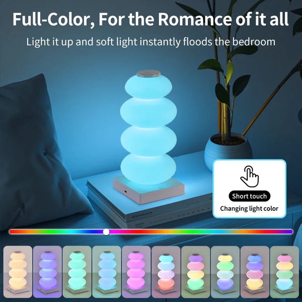 AuraGlow LED-Tischlampe | 16 RGB-Farben & Warmweiß | Touch-Dimmung | USB-Betrieb | 3W