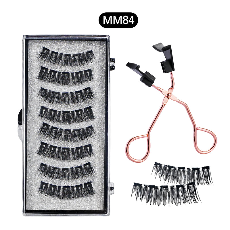 Magnetische Wimpern LashAura Magnetique | 8-teiliges Set ohne Kleber & Eyeliner | Wiederverwendbar | 5 Magnete | Natürlich & Voluminös