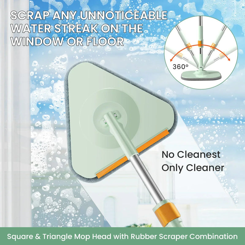 Rotationswischer CLEANDRA | 360° Mop-System mit Schmutzwassertrennung | Mikrofasermopp | Für alle Böden & Fenster