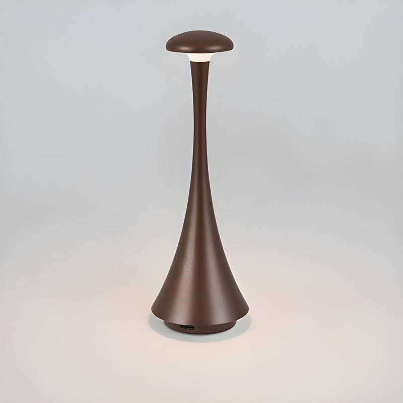Nuvora Tragbare LED Tischlampe | USB-Aufladung | Dimmbar in 3 Lichtfarben | Marmor-Optik | Aluminiumgehäuse