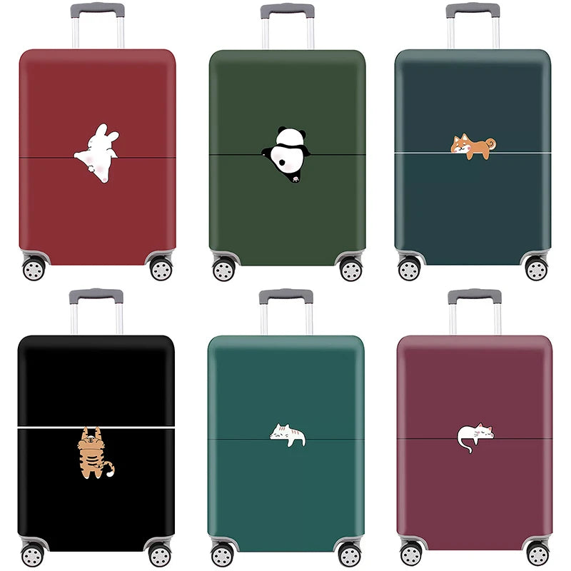 Kofferhülle TravelPaw FlexCover | Elastischer Gepäckschutz mit Tiermotiven | Für 18–32 Zoll Koffer | Reißfest & Waschbar