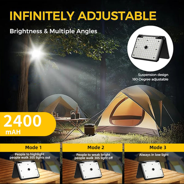 Lunavo OutdoorLight Solar LED Nachtlicht | Tragbar & Wiederaufladbar | Extra Hell | Ideal für Camping, BBQ & Notfälle