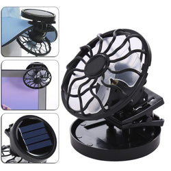 SolarCool ClipFan | Solarbetriebener Mini-Ventilator für Schirm & Hand | Ohne Akku | Ideal für Outdoor-Aktivitäten