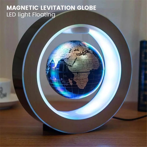 Schwebender Globus MagnoGlobe | Magnetische Levitation | LED-Beleuchtung | 17,5 × 17,5 × 4,5 cm | Geschenkidee
