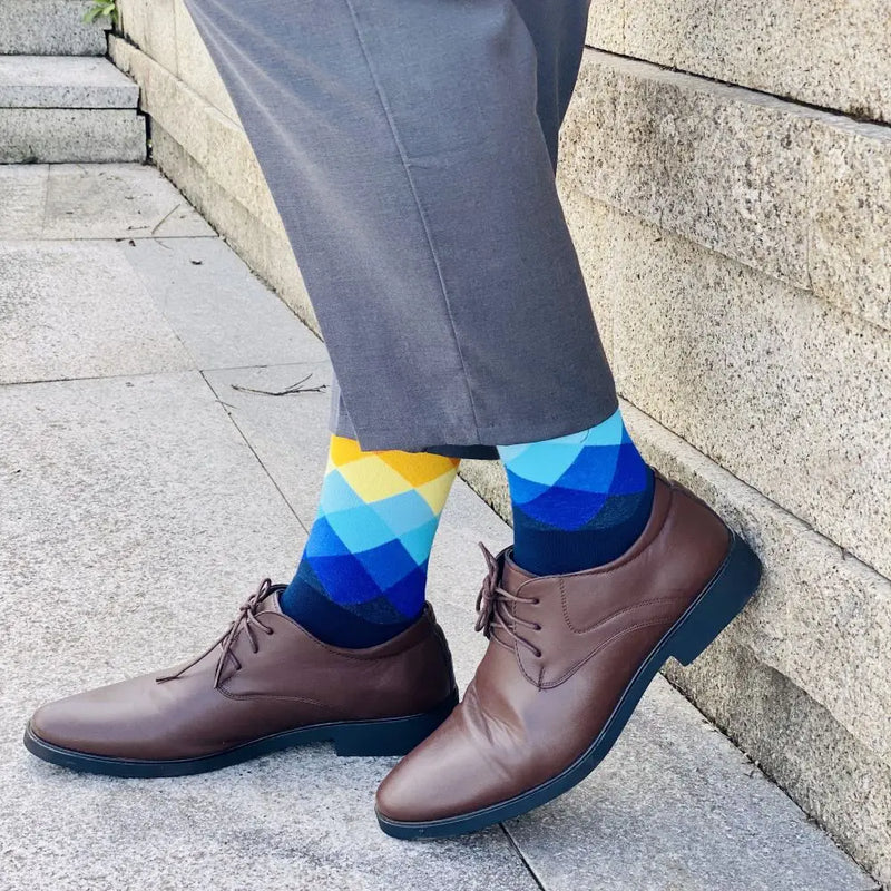 Coloria Herren Socken 5er-Pack | Bunte Freizeit- & Businesssocken | Gekämmte Baumwolle | Größe 40–46