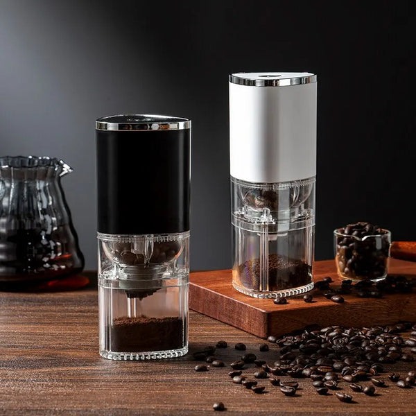 BeanMate Elektrische Kaffeemühle | Tragbar & USB-C aufladbar | Keramikmahlwerk | Frisch gemahlener Kaffee überall