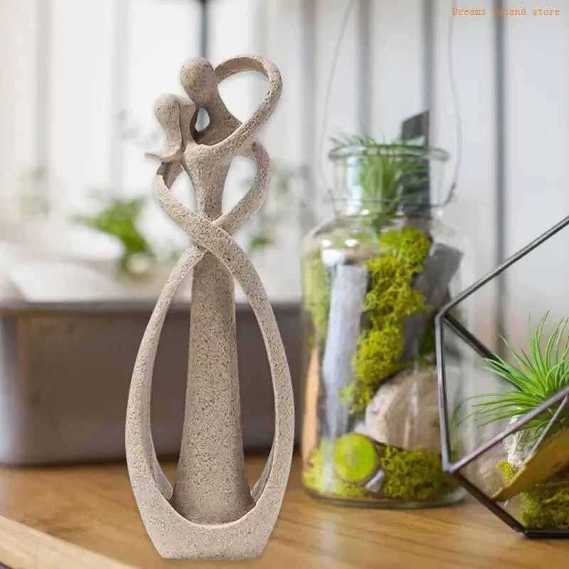Amavira Liebesskulptur Harz | Symbol für Zuneigung & Harmonie | Romantisches Design | 26 cm