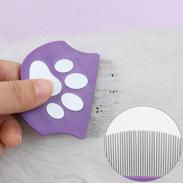 Fellino Mini Fellpflegekamm für Hunde & Katzen | Entfernt Flöhe & Verfilzungen | Ergonomisch & sanft zur Haut