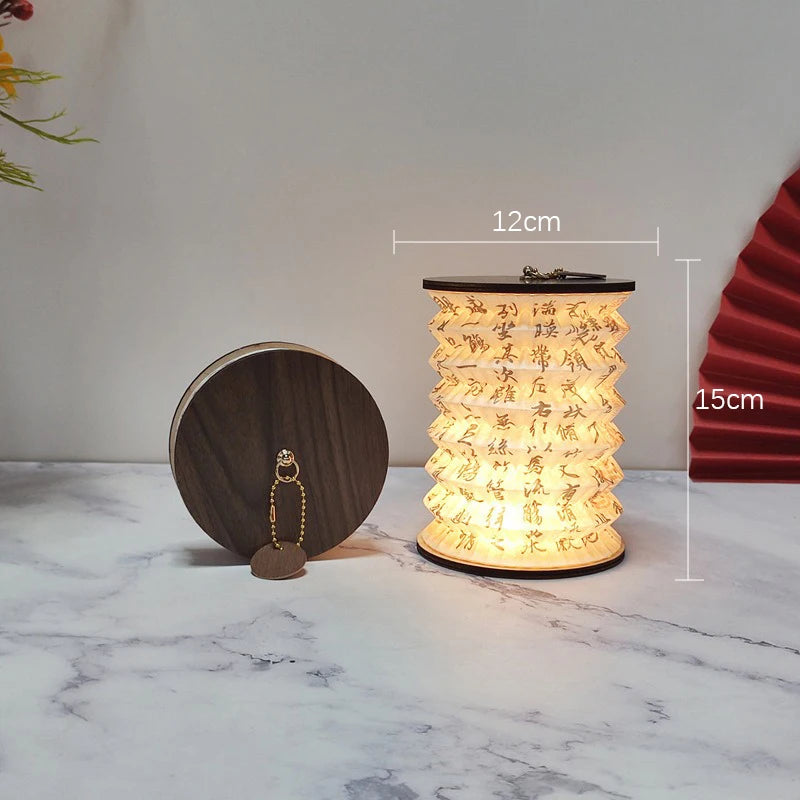 Lunava Faltbare LED Tischlampe | USB Wiederaufladbar | Touch-Dimmung | Laternen-Design aus Dupont-Papier | 2W | 400 mAh Akku
