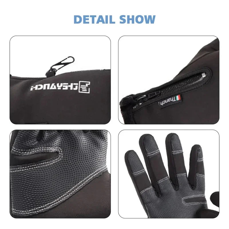Motorradhandschuhe FrostRide Pro | Wasserdicht & Winddicht | Touchscreen-Funktion | Warmfutter für Winterfahrten | Rutschfest & Stoßfest