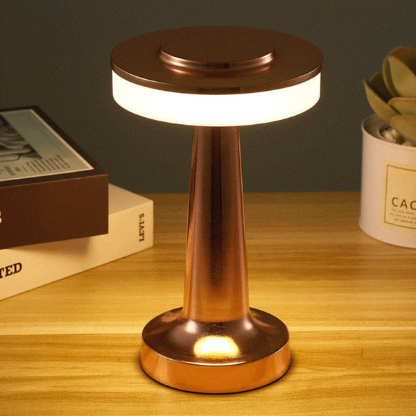 LED Tischlampe Aurélia | Retro-Design & Touch-Dimmung | USB-Aufladbar | 23,5 cm Hoch