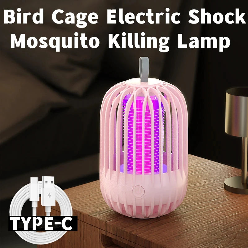 Elektrische Mückenlampe LumiCage | USB-Akku | LED-Nachtlicht & Insektenfalle | Für Innen & Camping | 13,5 x 8,5 cm