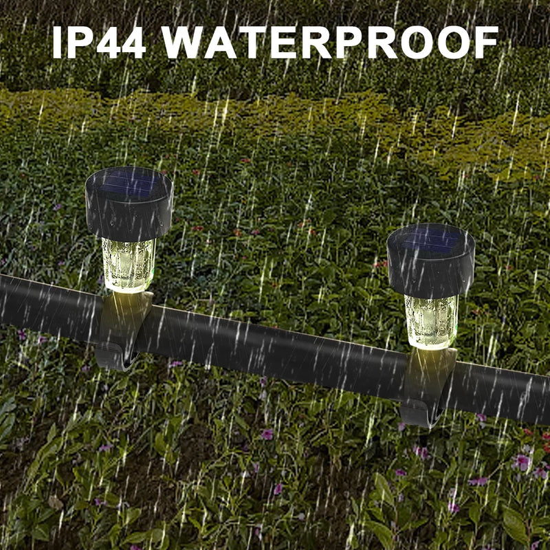 Aquavara GlowClips Solar Poollichter 6er-Set | Warmweiß & RGB Farbwechsel | IP44 Wassergeschützt | Für Zaun & Poolumrandung
