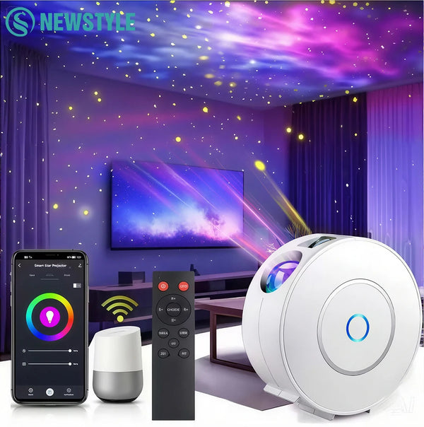 Galaxy Projektor LumoSky Pro | Smart App & Sprachsteuerung | 16 Mio. Farben | Sternen- & Nebelprojektion