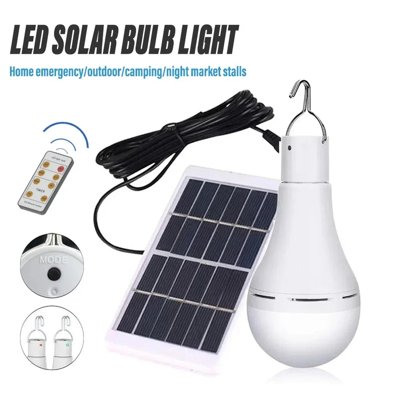 Solarlampe Heliora SolarBulb | Wiederaufladbar | Mit Solarpanel & USB | Tragbar & Autark | 130 Lumen