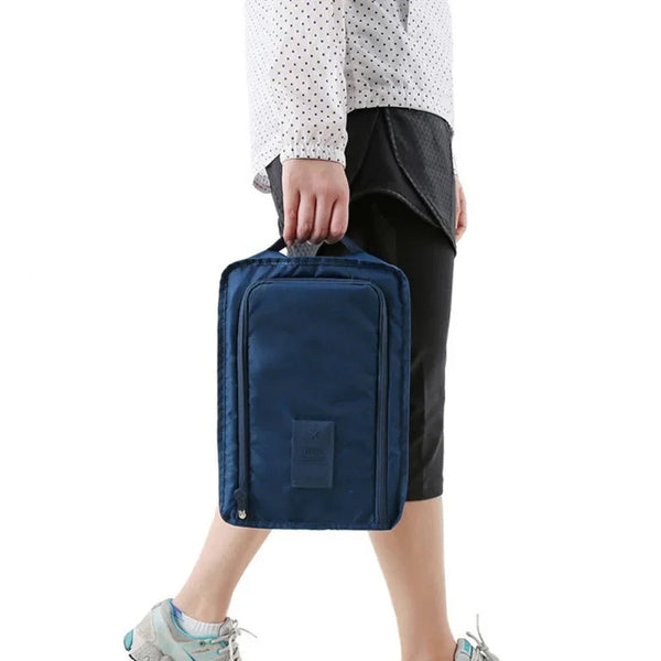 TravelShoe Cube Wasserdichte Reise-Schuhaufbewahrung | Faltbare Schuh-Tasche mit Netzfach | 21 × 30 × 11,5 cm
