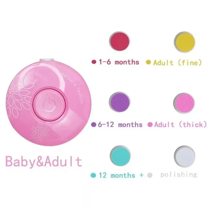 SoftTrim BabyCare Elektrischer Baby-Nageltrimmer | Sanfter Nagelpolierer für Babys & Kinder | Sicher & geräuscharm | Für Neugeborene & Kleinkinder