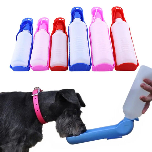 AquaPaw | Tragbare Hunde-Trinkflasche | Auslaufsicher & BPA-frei | 250ml/500ml | Für Unterwegs