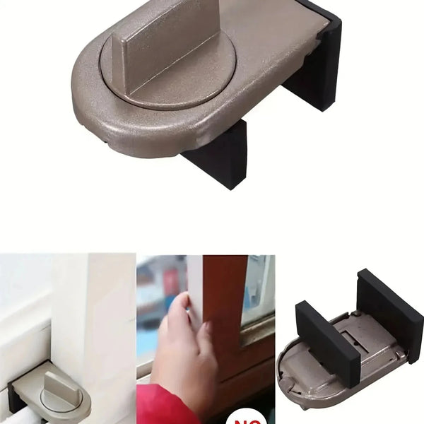 SafeSlide Pro | Schiebesicherung für Türen & Fenster | Anti-Diebstahl & Kindersicherung | Einfaches Klebesystem | 1 Stück
