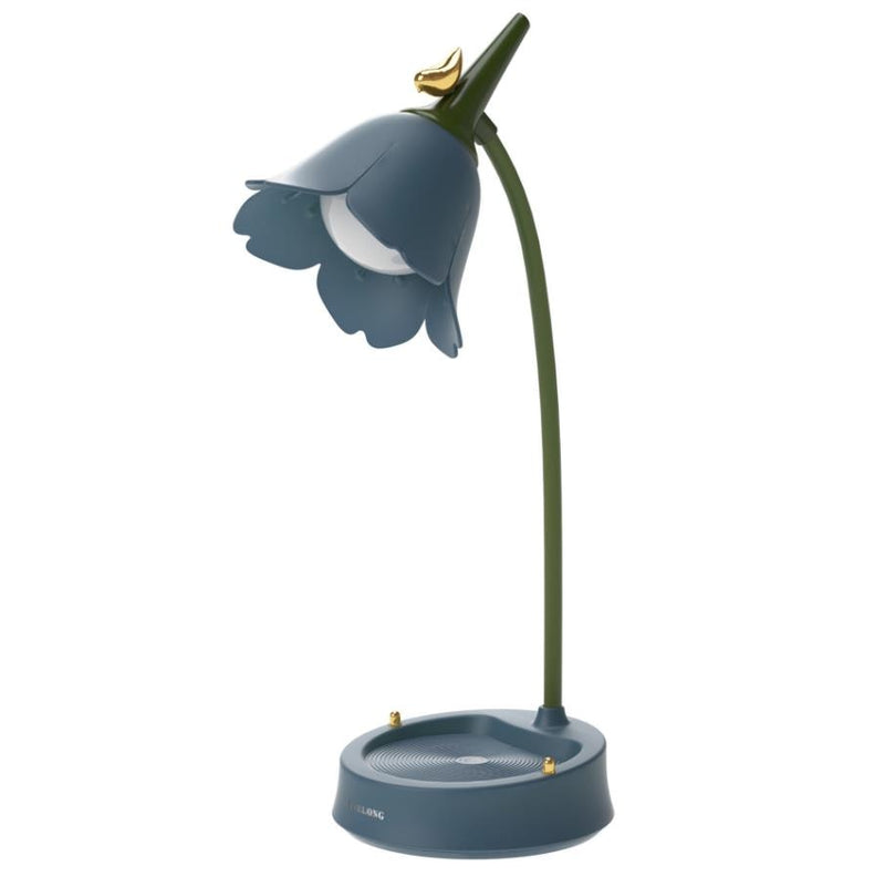 Schreibtischlampe FloraGlow | Blütenblatt-Design | 3 Lichtmodi & Touch-Steuerung | Kabellos | 12h Laufzeit