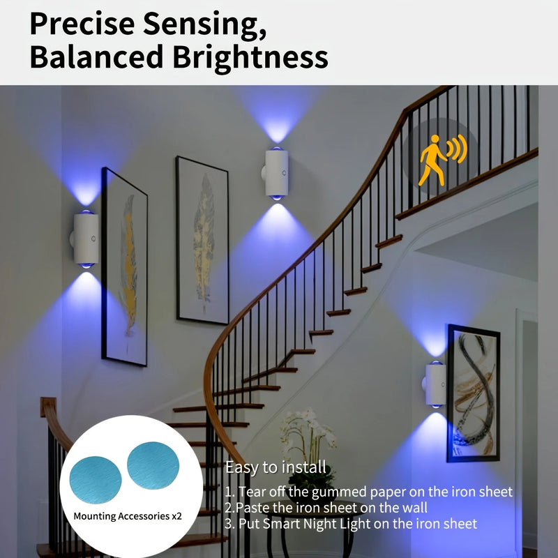 LED Sensor Nachtlicht LumiSpot Flex | Bewegungsmelder & RGB-Ambiente | Wiederaufladbar & Magnetisch
