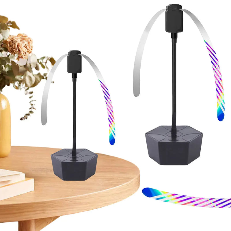 InsectoBreeze Fliegenabwehr Ventilator | Reflektierender Tischlüfter | USB & Batteriebetrieb | Für Picknick & BBQ | 17 × 11 cm