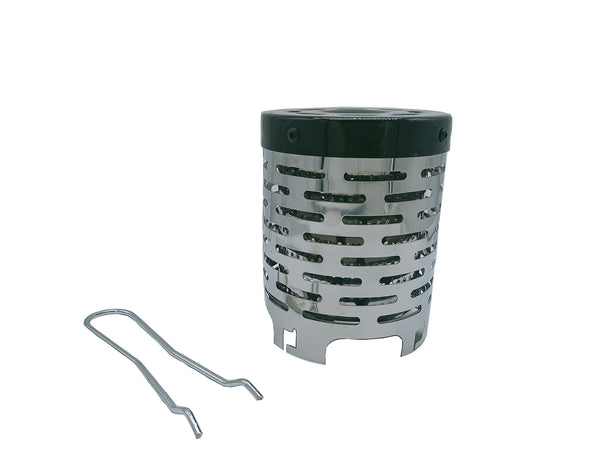 HeatNoma Tragbarer Mini-Gasheizer für Camping | Robuste Heizabdeckung aus Edelstahl | Outdoor-Heizaufsatz für Gaskocher 14 × 12 cm