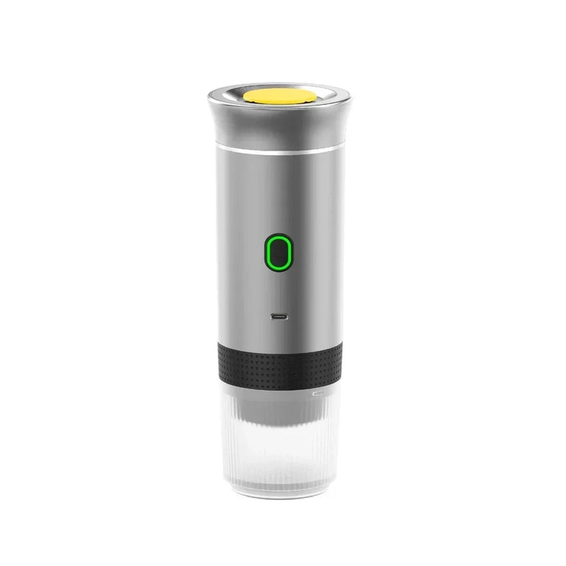 Brewvivo Elektrische Espressomaschine kabellos | 3-in-1 für Kapseln & Kaffeepulver | Tragbar für Reise, Auto & Camping
