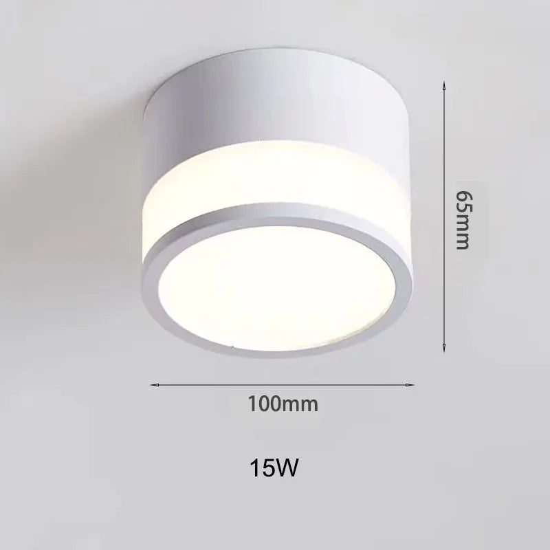 NordicGlow Deckenstrahler | LED Aufbaulicht 9W / 15W | Warm-, Neutral- & Kaltweiß | Aluminium Designleuchte