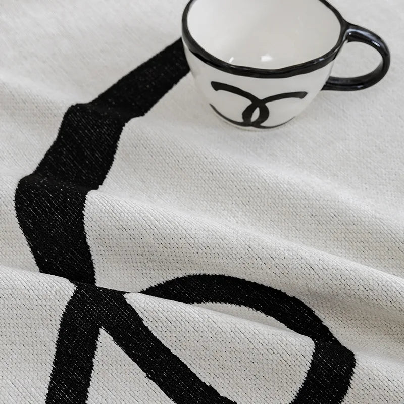 Velvyn | Chenille Sofaüberwurf | Vollständige Sofahusse & Decke in Schwarz | Staubdicht, Weich & Vielseitig | Waschbar & Pflegeleicht