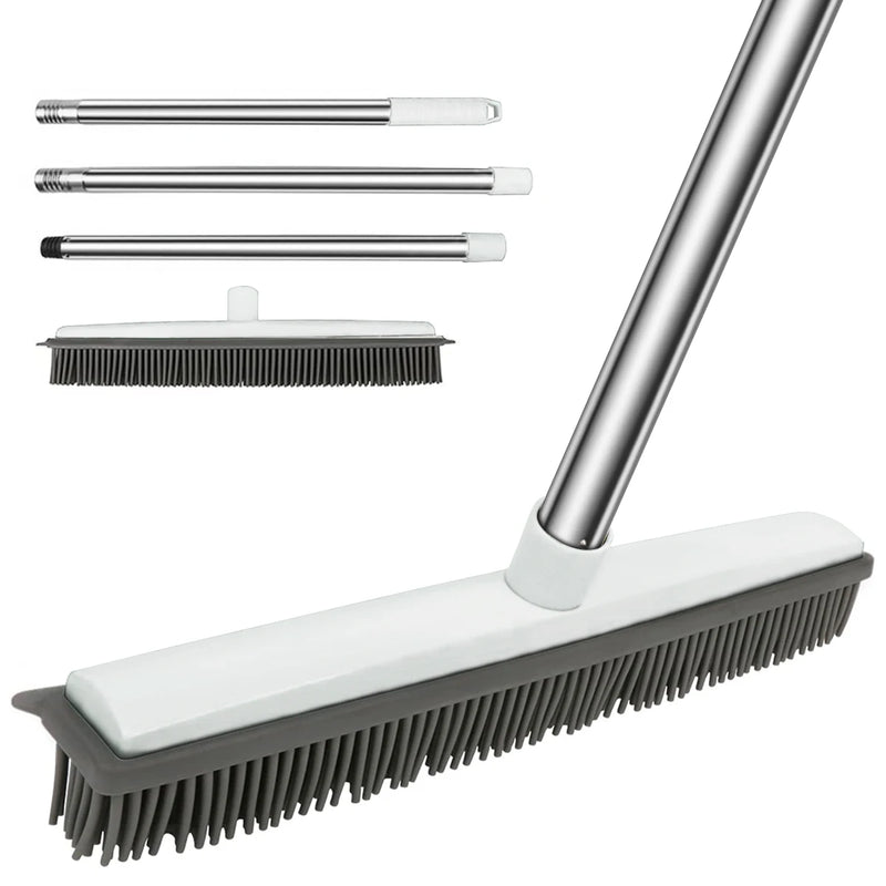 Gummibesen Hairless SweepPro | Verstellbarer Silikonbesen für Tierhaare, Teppich & Fenster | Für Innen & Außen