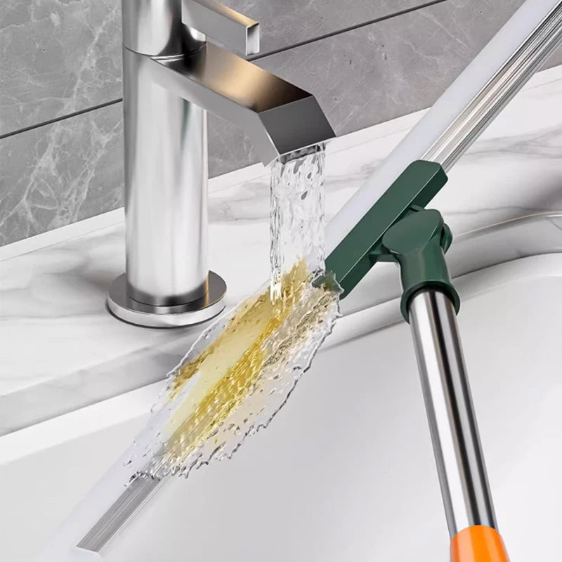 Flexiva Teleskop Reinigungsbürste mit Silikonlippe | 180° Schwenkbar | Für Böden, Fenster & Bad