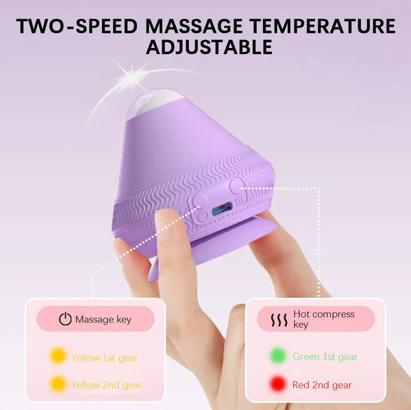 Vibrations-Massageball FlexiVibe | USB-wiederaufladbar | Wärme- & Vibrationstherapie | Silikon | Tragbar & Selbsthaftend